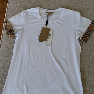 Burberry White Checker Tee